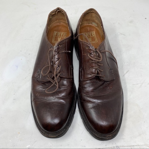 Frye men brown leather Oxford shoes 8 BS3 main image 8